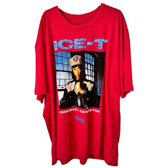 NWOT ICE-T Original Gangster The Next 50 Red Short Sleeve T-Shirt Mens Size 3XL - Picture 1 of 4
